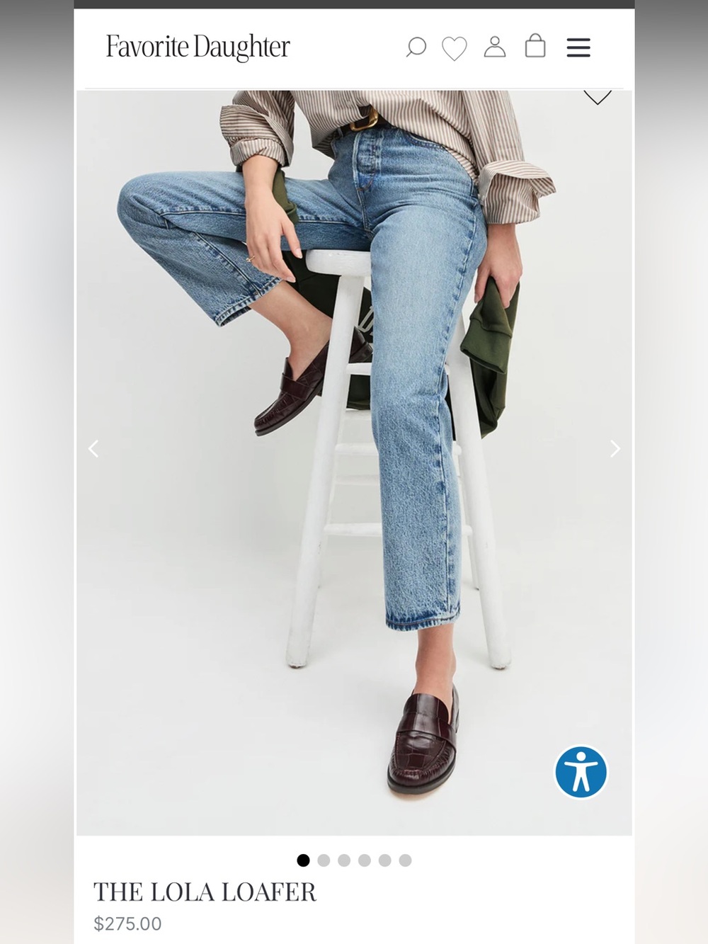 Lola loafer in deep Bordeaux by Favorite Daughter